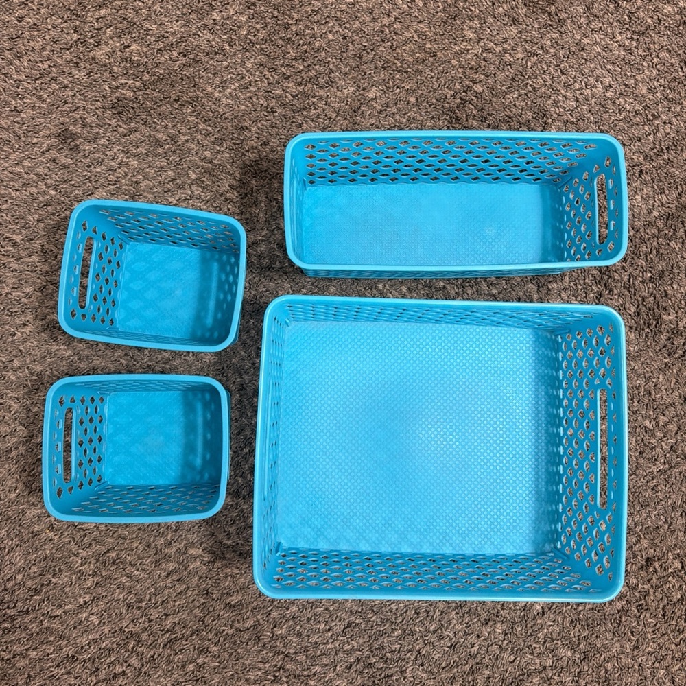 Blue Storage Basket Set